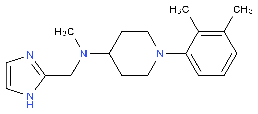 1-(2,3-dimethylphenyl)-N-(1H-imidazol-2-ylmethyl)-N-methylpiperidin-4-amine_分子结构_CAS_)