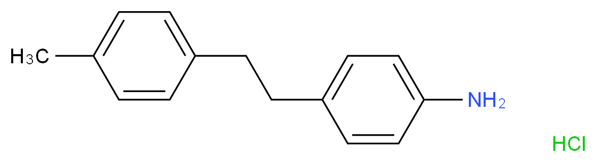 {4-[2-(4-Methylphenyl)ethyl]phenyl}amine hydrochloride_分子结构_CAS_)