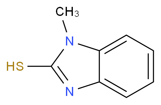 1-甲基-1H-苯并咪唑-2-硫醇_分子结构_CAS_2360-22-7)