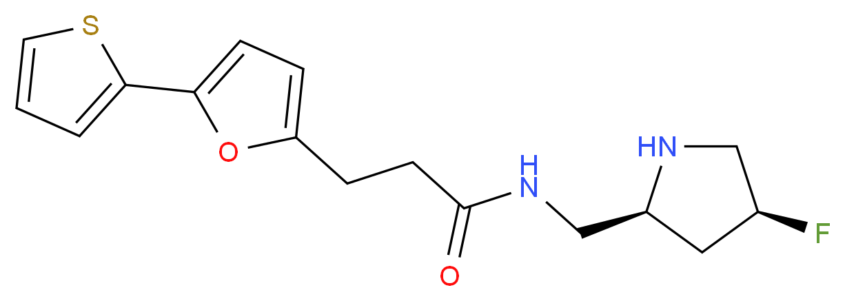 N-{[(2S,4S)-4-fluoropyrrolidin-2-yl]methyl}-3-[5-(2-thienyl)-2-furyl]propanamide_分子结构_CAS_)