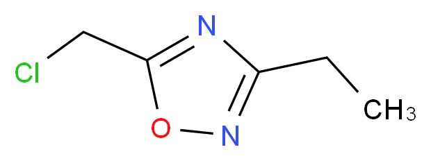 5-(chloromethyl)-3-ethyl-1,2,4-oxadiazole_分子结构_CAS_50737-34-3