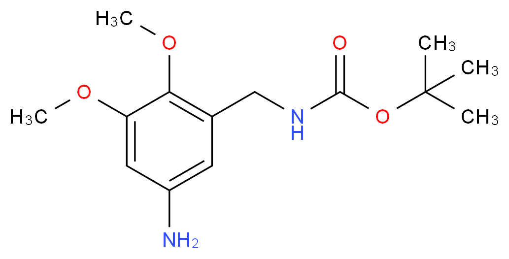 tert-butyl N-[(5-amino-2,3-dimethoxyphenyl)methyl]carbamate_分子结构_CAS_1187660-29-2