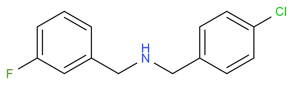 N-(4-Chlorobenzyl)-3-fluorobenzylamine_分子结构_CAS_1042577-19-4)