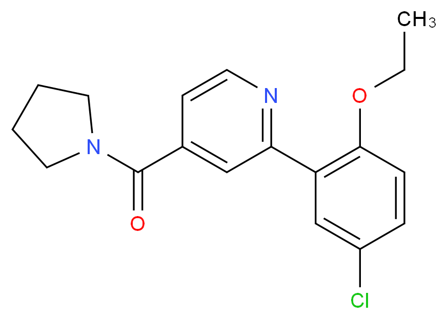 2-(5-chloro-2-ethoxyphenyl)-4-(pyrrolidin-1-ylcarbonyl)pyridine_分子结构_CAS_)