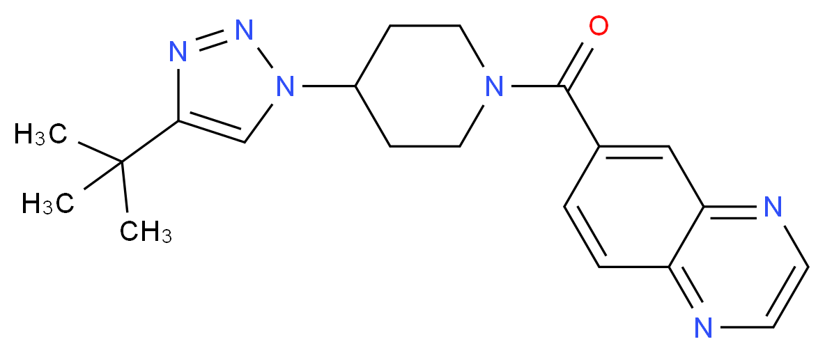 6-{[4-(4-tert-butyl-1H-1,2,3-triazol-1-yl)piperidin-1-yl]carbonyl}quinoxaline_分子结构_CAS_)