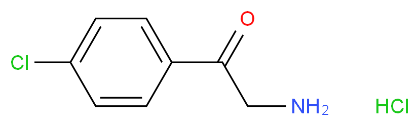 2-Amino-1-(4-chlorophenyl)-1-ethanone hydrochloride_分子结构_CAS_5467-71-0)