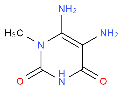5,6-Diamino-1-methyluracil_分子结构_CAS_6972-82-3)