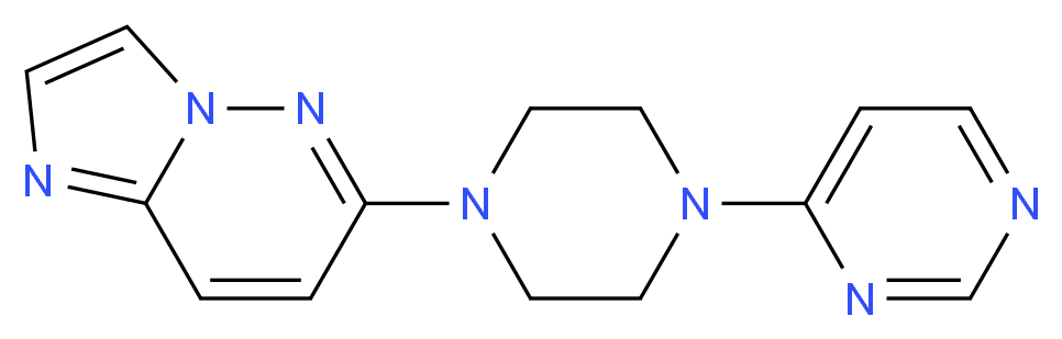 6-(4-pyrimidin-4-ylpiperazin-1-yl)imidazo[1,2-b]pyridazine_分子结构_CAS_)