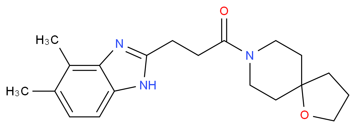 8-[3-(4,5-dimethyl-1H-benzimidazol-2-yl)propanoyl]-1-oxa-8-azaspiro[4.5]decane_分子结构_CAS_)