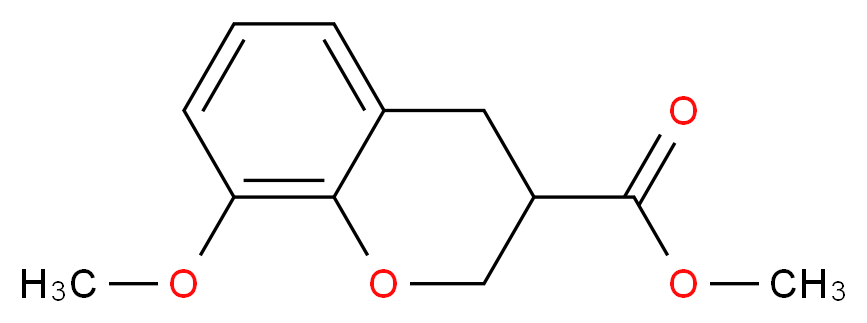 8-METHOXY-CHROMAN-3-CARBOXYLIC ACID METHYL ESTER_分子结构_CAS_885271-65-8)