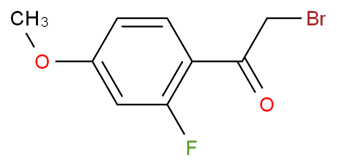 2-bromo-1-(2-fluoro-4-methoxyphenyl)ethan-1-one_分子结构_CAS_157014-35-2