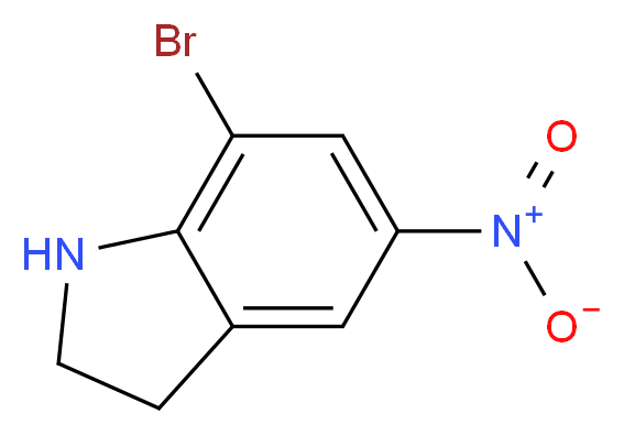 7-bromo-5-nitro-2,3-dihydro-1H-indole_分子结构_CAS_87240-06-0