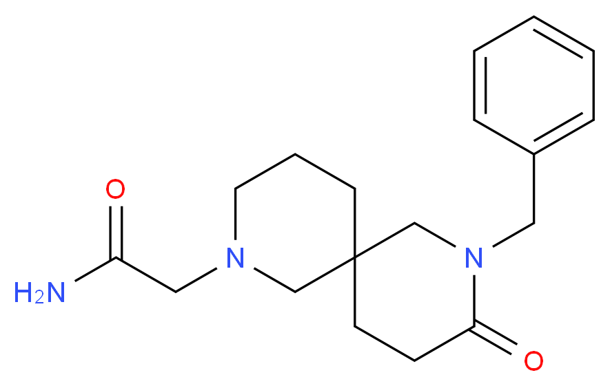 2-(8-benzyl-9-oxo-2,8-diazaspiro[5.5]undec-2-yl)acetamide_分子结构_CAS_)