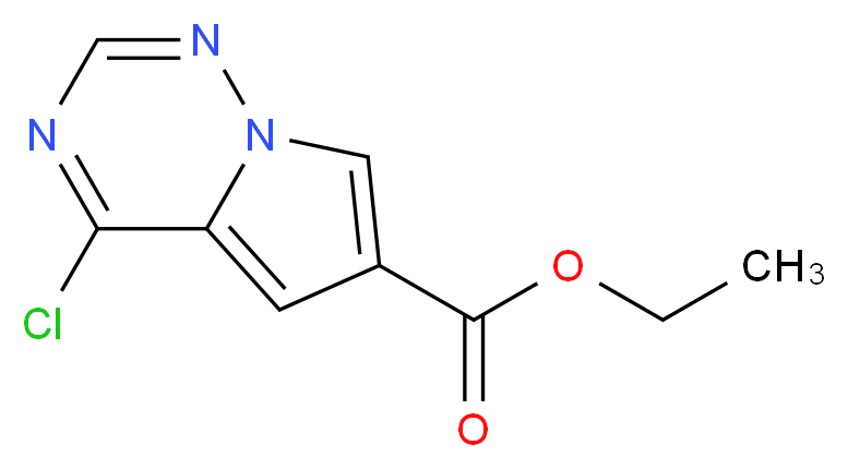 ethyl 4-chloropyrrolo[2,1-f][1,2,4]triazine-6-carboxylate_分子结构_CAS_903129-94-2