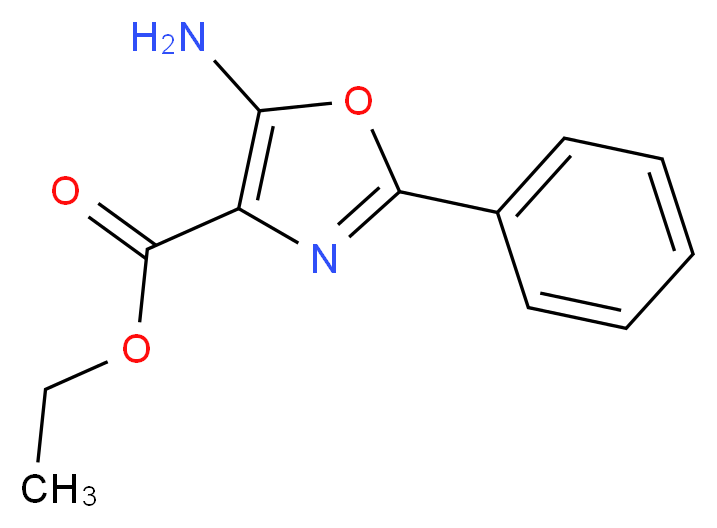 ethyl 5-amino-2-phenyl-1,3-oxazole-4-carboxylate_分子结构_CAS_)