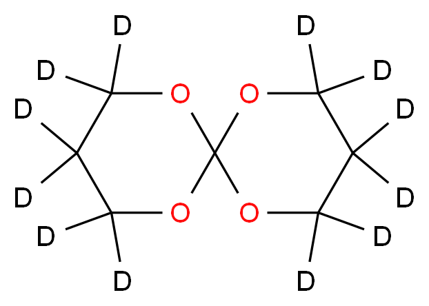 (<sup>2</sup>H<sub>1</sub><sub>2</sub>)-1,5,7,11-tetraoxaspiro[5.5]undecane_分子结构_CAS_1219176-62-1