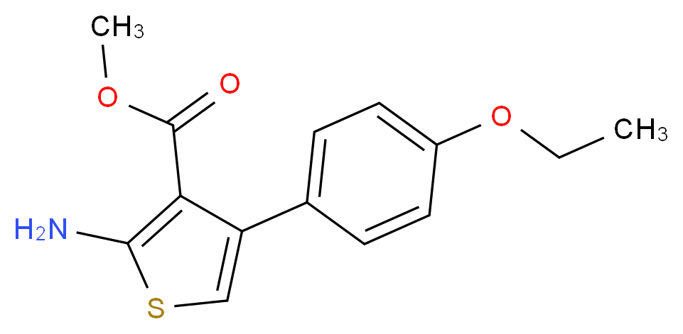 Methyl 2-amino-4-(4-ethoxyphenyl)thiophene-3-carboxylate_分子结构_CAS_350989-81-0)