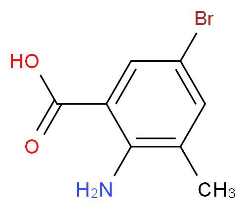 2-Amino-5-bromo-3-methylbenzoic acid   _分子结构_CAS_206548-13-2)