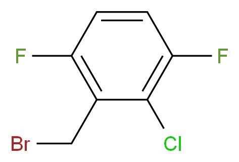 2-(bromomethyl)-3-chloro-1,4-difluorobenzene_分子结构_CAS_90292-67-4