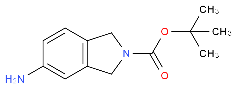 tert-butyl 5-amino-2,3-dihydro-1H-isoindole-2-carboxylate_分子结构_CAS_264916-06-5