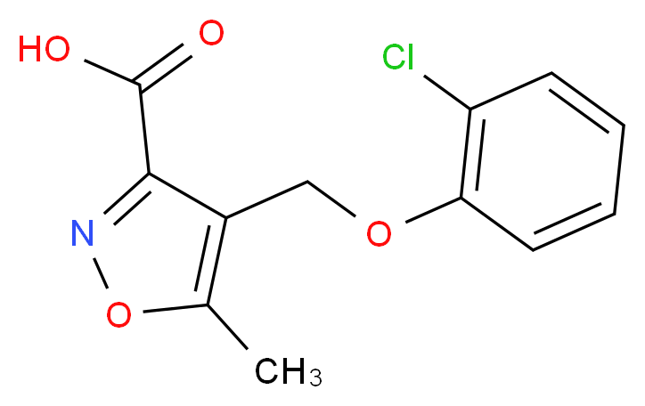 4-[(2-Chlorophenoxy)methyl]-5-methylisoxazole-3-carboxylic acid_分子结构_CAS_)