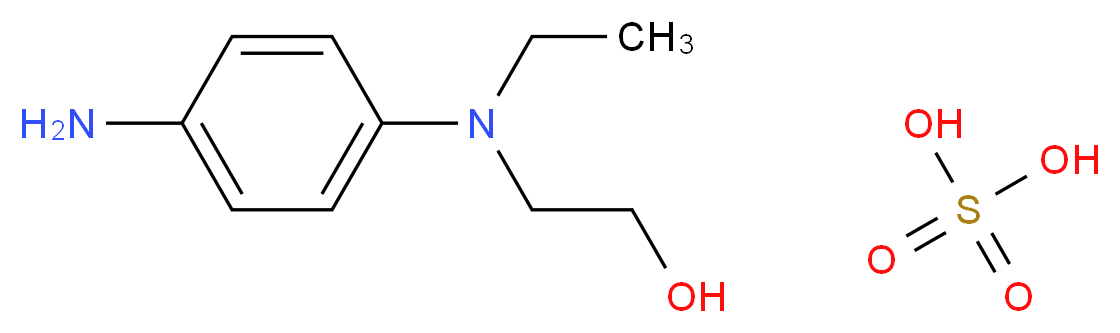 2-[(4-aminophenyl)(ethyl)amino]ethan-1-ol; sulfuric acid_分子结构_CAS_4327-84-8