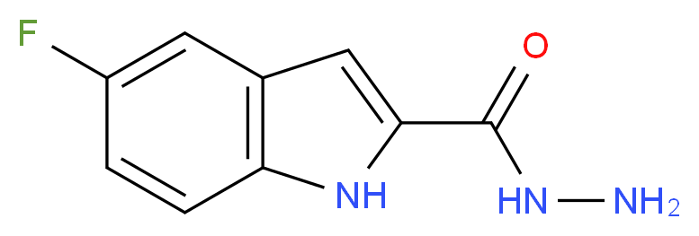 5-Fluoro-1H-indole-2-carbohydrazide_分子结构_CAS_)