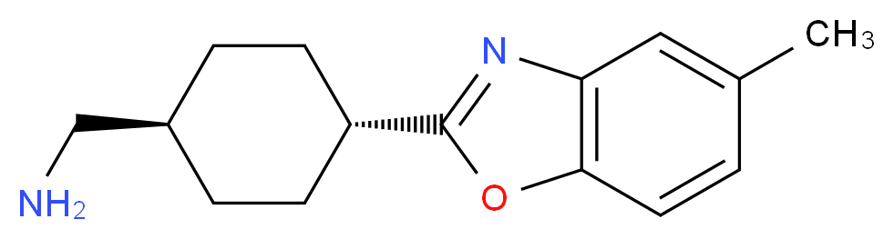 [4-(5-Methyl-1,3-benzoxazol-2-yl)cyclohexyl]-methylamine_分子结构_CAS_)