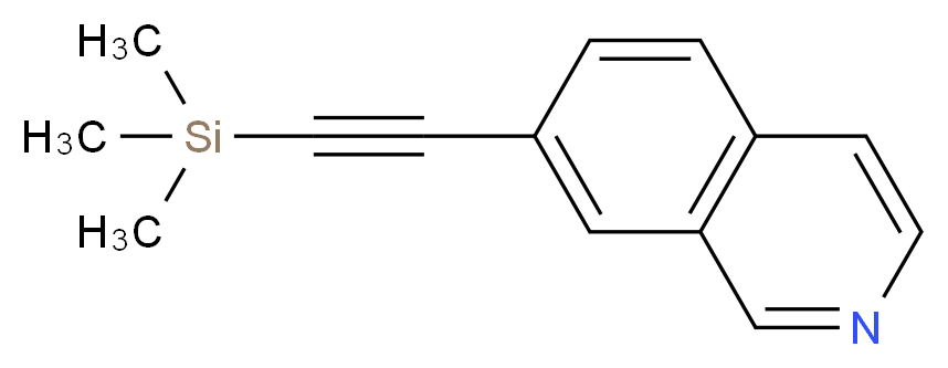 7-((Trimethylsilyl)ethynyl)isoquinoline_分子结构_CAS_1197193-97-7)