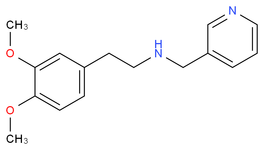 [2-(3,4-dimethoxyphenyl)ethyl](pyridin-3-ylmethyl)amine_分子结构_CAS_356093-05-5