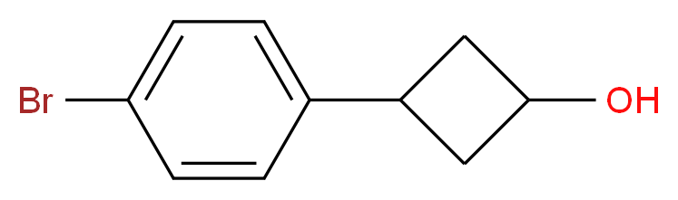 3-(4-bromophenyl)cyclobutan-1-ol_分子结构_CAS_)
