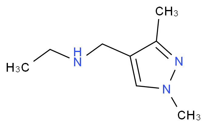 N-[(1,3-Dimethyl-1H-pyrazol-4-yl)methyl]-N-ethylamine_分子结构_CAS_)