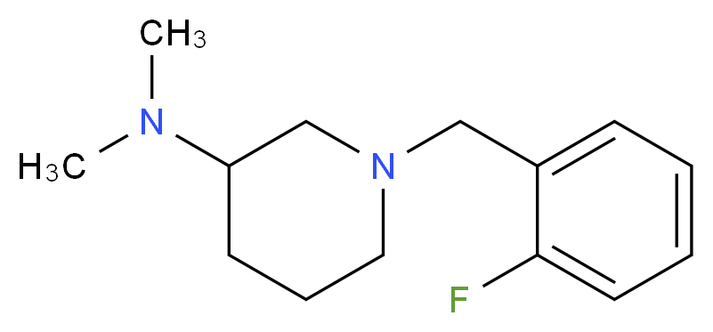 1-(2-fluorobenzyl)-N,N-dimethyl-3-piperidinamine_分子结构_CAS_)