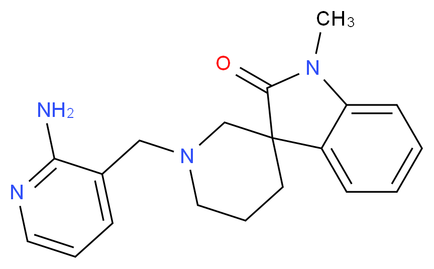 1'-[(2-aminopyridin-3-yl)methyl]-1-methylspiro[indole-3,3'-piperidin]-2(1H)-one_分子结构_CAS_)