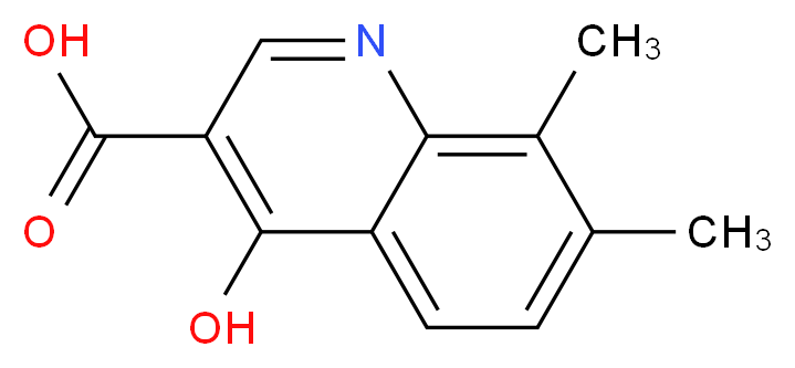 4-hydroxy-7,8-dimethylquinoline-3-carboxylic acid_分子结构_CAS_53164-36-6