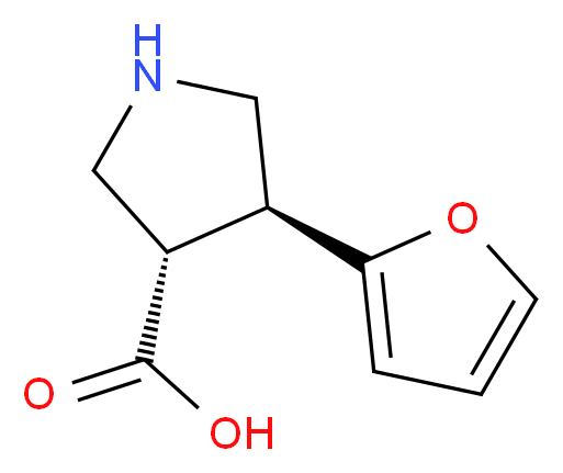 (3S,4S)-4-(furan-2-yl)pyrrolidine-3-carboxylic acid_分子结构_CAS_959579-57-8)