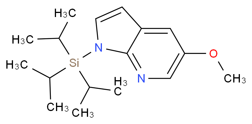 5-Methoxy-1-(triisopropylsilyl)-1H-pyrrolo[2,3-b]pyridine_分子结构_CAS_1198097-37-8)