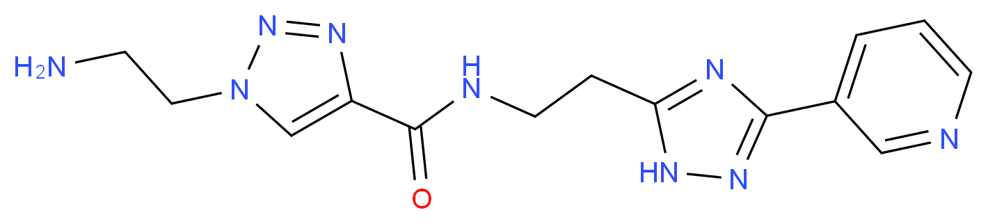 1-(2-aminoethyl)-N-[2-(3-pyridin-3-yl-1H-1,2,4-triazol-5-yl)ethyl]-1H-1,2,3-triazole-4-carboxamide_分子结构_CAS_)