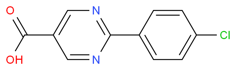 2-(4-chlorophenyl)pyrimidine-5-carboxylic acid_分子结构_CAS_878691-37-3