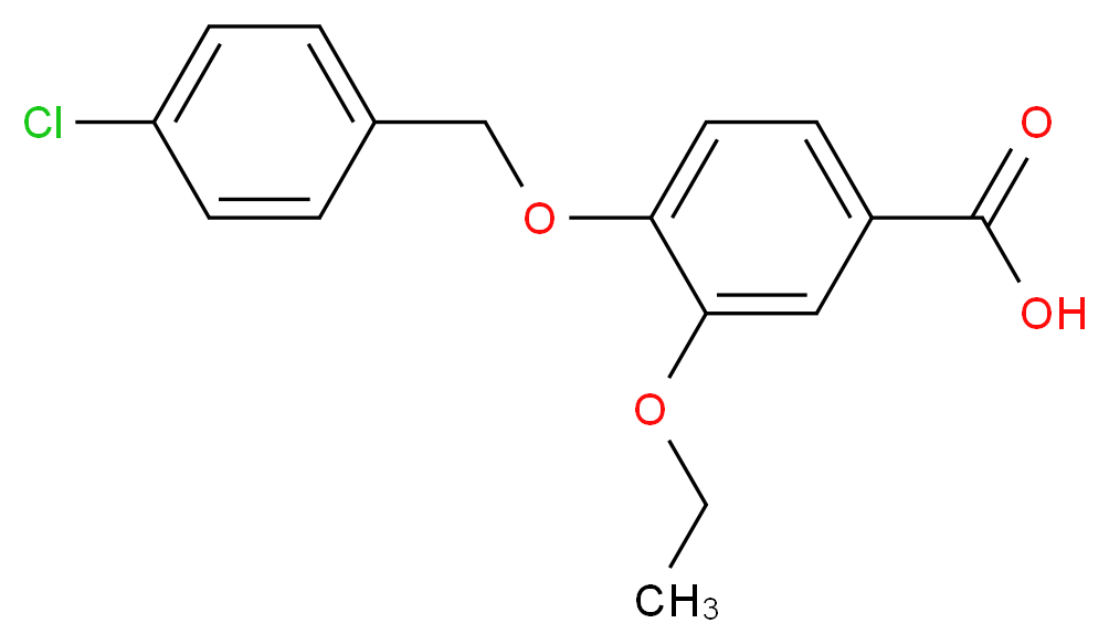 4-[(4-Chlorobenzyl)oxy]-3-ethoxybenzoic acid_分子结构_CAS_)