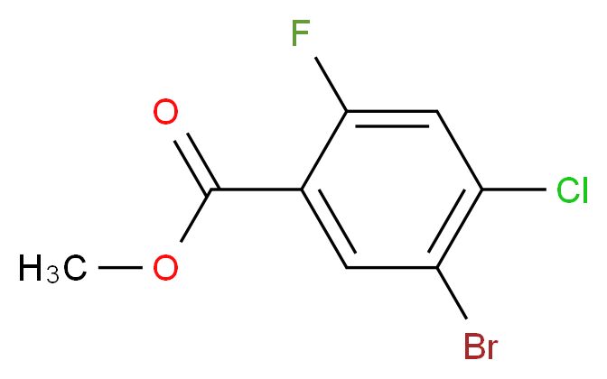 Methyl 5-bromo-4-chloro-2-fluorobenzoate_分子结构_CAS_951884-02-9)