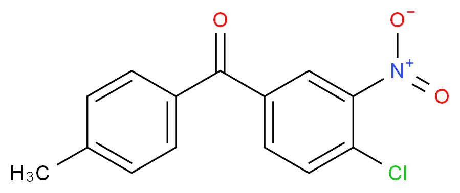 4-氯-4′-甲基-3-硝基二苯甲酮_分子结构_CAS_40306-24-9)