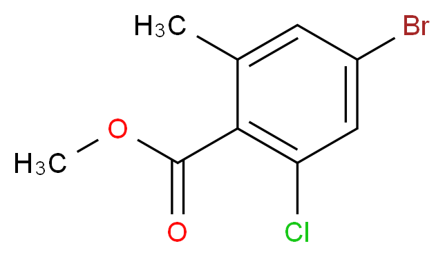 Methyl 4-bromo-2-chloro-6-methylbenzoate_分子结构_CAS_877149-10-5)