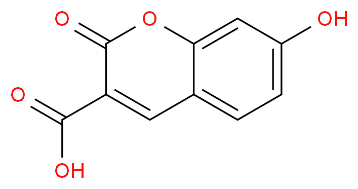 7-hydroxy-2-oxo-2H-chromene-3-carboxylic acid_分子结构_CAS_779-27-1