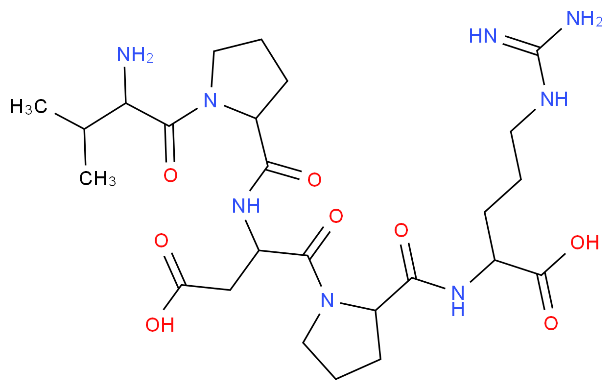 2-{[1-(2-{[1-(2-amino-3-methylbutanoyl)pyrrolidin-2-yl]formamido}-3-carboxypropanoyl)pyrrolidin-2-yl]formamido}-5-carbamimidamidopentanoic acid_分子结构_CAS_117137-85-6