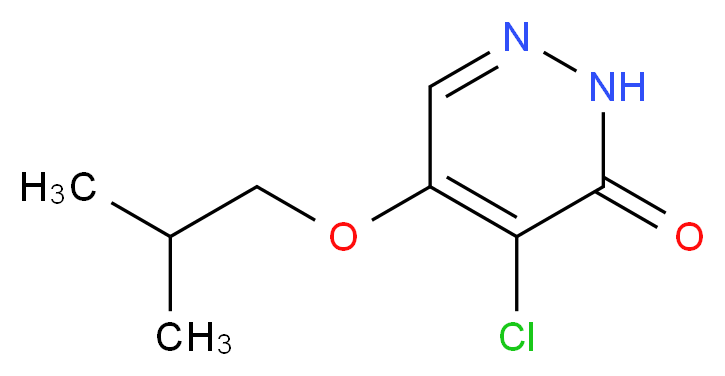 4-Chloro-5-isobutoxypyridazin-3(2H)-one_分子结构_CAS_1346697-46-8)