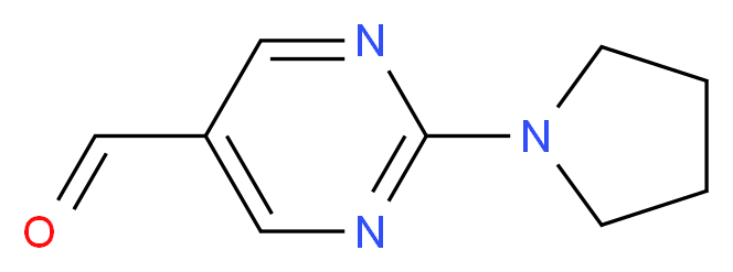 2-pyrrolidin-1-ylpyrimidine-5-carbaldehyde_分子结构_CAS_937796-10-6)