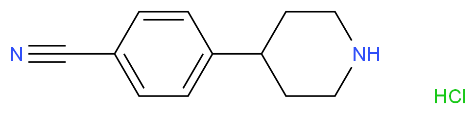 4-(Piperidin-4-yl)benzonitrile hydrochloride_分子结构_CAS_162997-34-4)