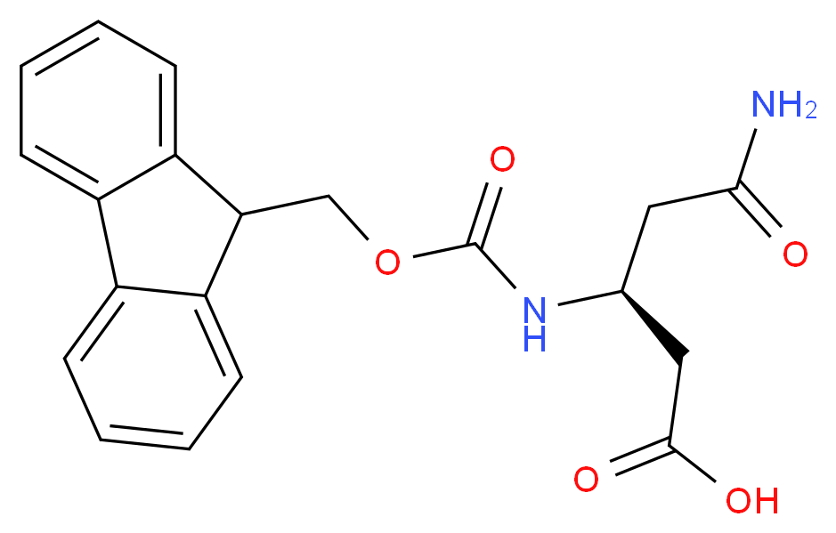 Fmoc-β-Gln-OH_分子结构_CAS_283160-18-9)