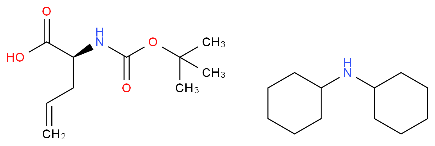 2-烯丙基-N-Boc-L-氨基乙酸 二环己基氨盐_分子结构_CAS_143979-15-1)